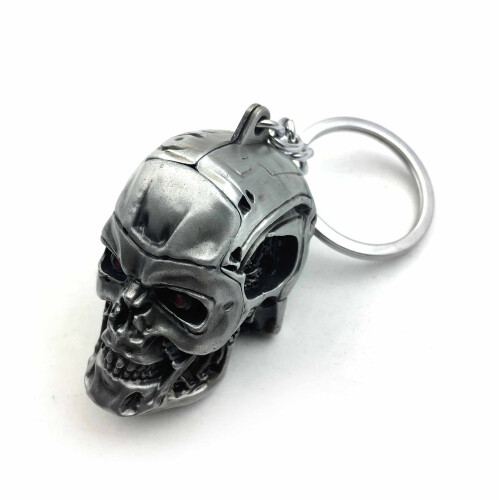 HTTMT KC-004-BT 1 pc Creative Motorcycle Bicycle Skull Key Chain Ring