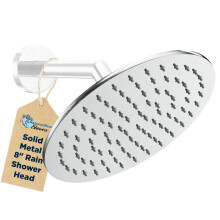 ALL METAL 8 Inch Rainfall Shower Head - CHROME - Shower Head Rainfall