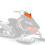 Niedrige Windschutzscheibe fr Polaris Snowmobile mit gestreiftem Logo 2