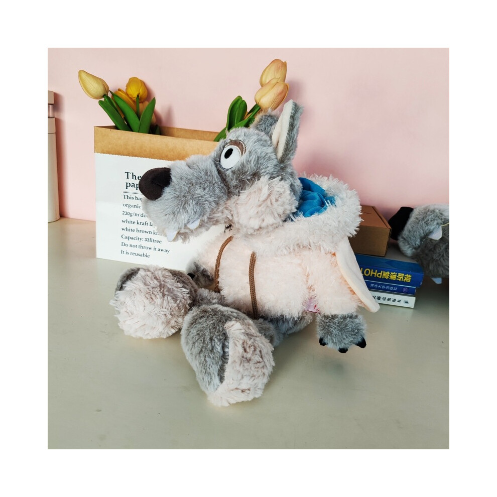 (, 35Cm/13.78In) Wolf In A Sheeps Clothing Plush Toy Animal Stuffed Doll Decoration Gift Kids Blue