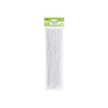 Krafty Kids GC024N Dispozitive de cura?are a ?evilor cu tije de chenille 6 mm pe 12 inchi, alb, 40 buca?i 1/4"""" x 12"""" X