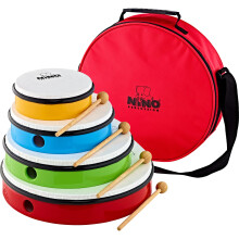Nino Percussion 4 rszes kzi dobkszlet 6""""-12"""" mretekkel - NEM Knban gyrtott - Kalapcsokkal s tskval 2 v garancia (NINOSET6)