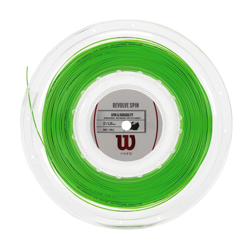 Wilson Wilson Revolve Spin 17 Tennis String - 200m Reel  green