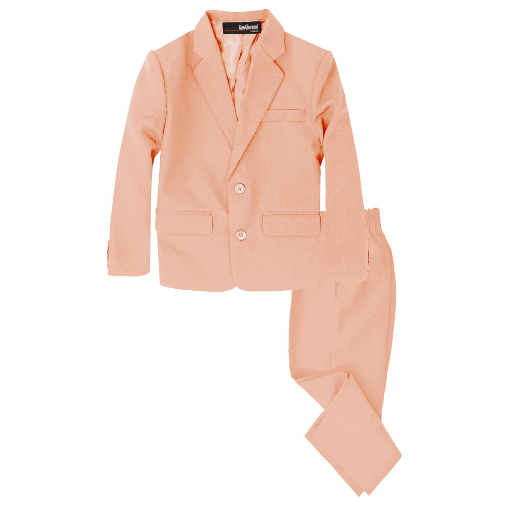 G218 Boys 2 Piece Suit Set Toddler to Teen (Small/3-6 Months  Peach)-image-OPC-PFKKHZ6-NEW
