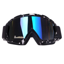 4-FQ Motorradbrille, Dirtbike-Brille, winddicht, ATV, staubdicht, Rennbrille, kratzfest, Skibrille, schtzende Schutzbrille, PU-Harz (schwarzer Rahme