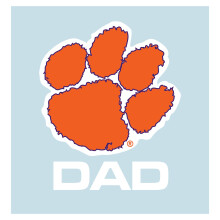 Craftique Clemson Tigers Aufkleber (Paw DAD (5 Zoll) 5 Zoll)