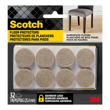 Scotch Felt Pads 32 PCS Beige Felt Furniture Pads for Protecting Hard