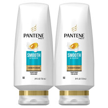 Acondicionador con aceite de arg?n de Pantene para controlar el frizz, suaviza y alisa, 24 onzas l?quidas (paquete de 2) (el empaque puede variar)