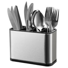 Kesol Kitchen Ustensile Holder en acier inoxydable Ustensile Drying Rack Holder Sinwreadware Caddy Countertop Organisateur avec 4 compartiments d