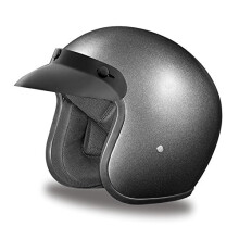 Ca?ti Daytona 3/4 Casca de motocicleta cu fa?a deschisa - DOT aprobat [Gun Metal Grey Metallic] [XS]