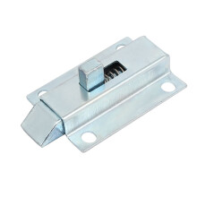 uxcell Door Bolt Latch 50mm 2-inch Length Metal Security Automatic Window Gate Spring Bounce Lock (Silver Tone)
