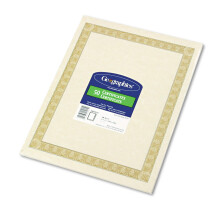 Geographics papieren certificaat 8-1/2""""x11' 50/PK goud