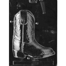 Mummon herkkuja K075A & B 3D Cowboy Boot - 2 kpl suklaa- ja karkkisaippuamuottia ainutlaatuisilla muovausohjeilla