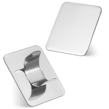 Frcolor 2pcs negle kunstpalet rustfrit stål makeup mixing palet ring negle diy kunst design maling farve blanding palet metal værktøj