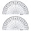 EBOOT 50 PCS Transferidores de pl   stico Math Pl   stico, 180 graus 4 polegadas (transparente) 3