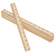 12er-Pack Holzlineale, Schülerlineale, Holzschullineale, Bürolineale, Messlineale, 2 Skalen (12 Zoll und 30 cm)