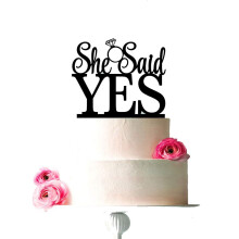 Yuankanju [SUA-Sales] Ea a spus ca da tort Topper Bridal Du? de logodna Decorare de catre vnzatorul de vnzatori din SUA