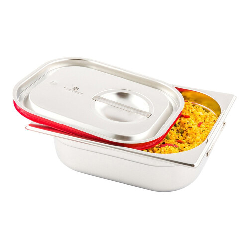 Restaurantware Κάλυμμα Μόνο: Lid Met Lux Half Size Steam Table Pan - Αεροστεγές Στεγανωτικό Σιλικόνης