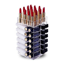 Porte-rouge lvres HBLIFE acrylique rotatif 64 Tour de rouge lvres Organisateur de tour lvres Tour lvres Porte-lvres avec des sparateurs amovibles