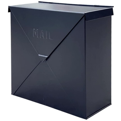 NACH Chicago Matte Black Mailbox  Rust Resistant Wall Mount Mailboxes 1