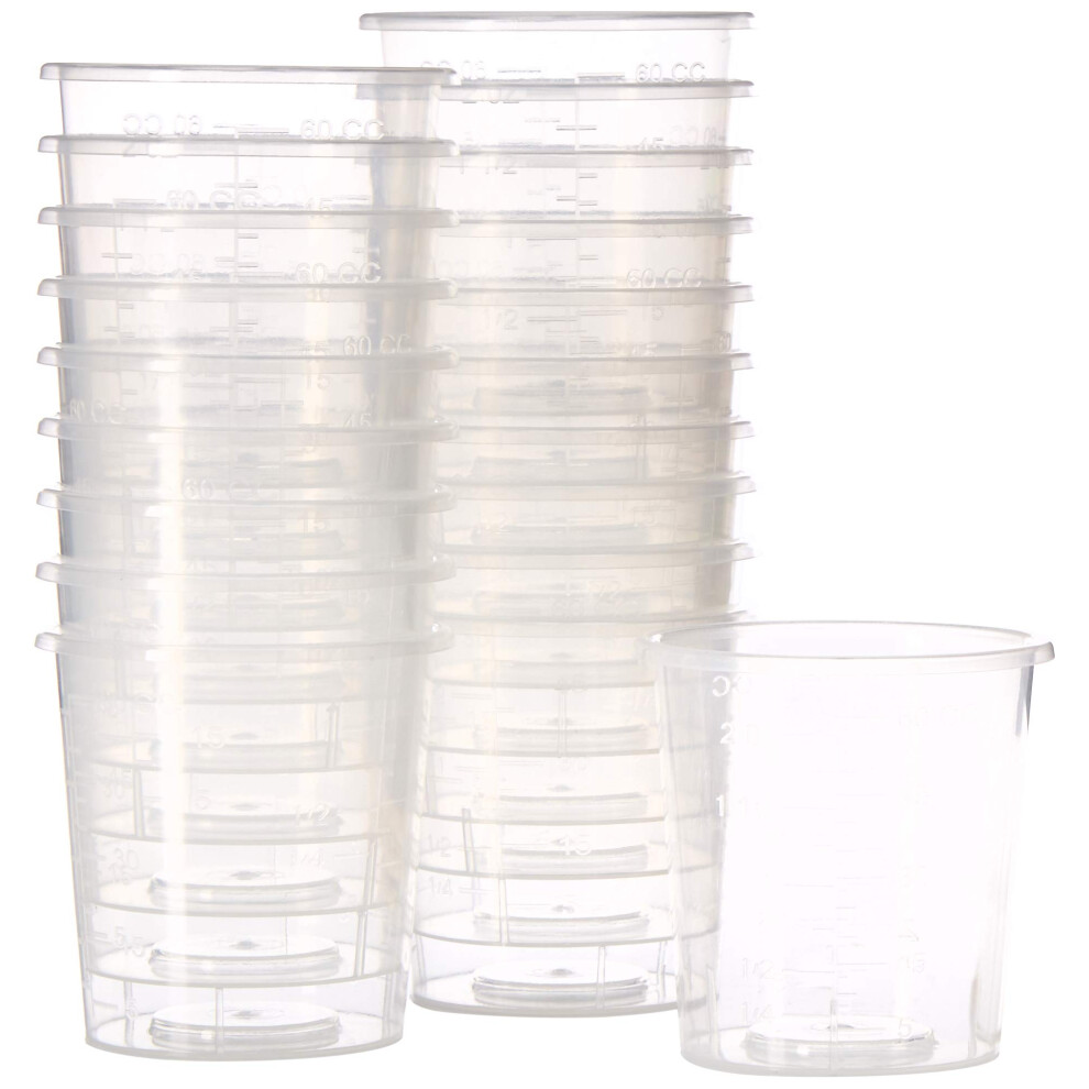 Nsi 20 2Oz Graduated Cups And 20 Wood Stir Sticks For Mixing Small Batches Of Paint Stain Epoxy Resin 685784665746