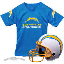 Conjunto de Casco y Jersey NFL Los Angeles Chargers de Franklin Sports