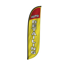 Lookourway Feather Flag - 12ft h?jt reklameflag banner til forretnings- og begivenhedsfremme - kun flag - Auto Details (10m1200330)
