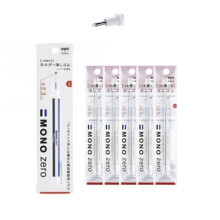 Tombow Mono Zero Pen-Style Eraser (1 Pen-Eraser & 10 Refills  2.3mm Round tip)