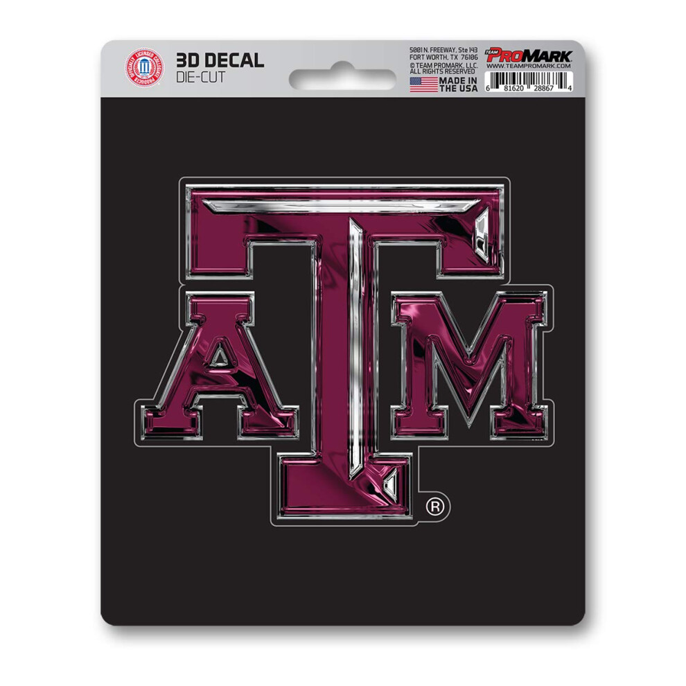 Autocollant 3D Fanmats 62837 Texas A&M Aggies-image