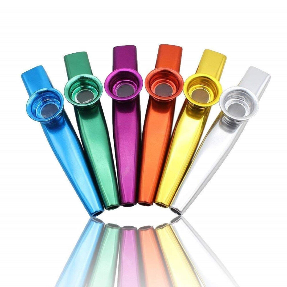 Lovestown Kazoos Muziekinstrumenten, 6 Stuks Metalen Kazoos Fluit Voor Kinderen Cadeau Prijs Party Gunst Cadeau Zak Vullers-image