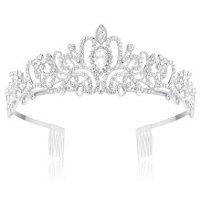 Makone Couronnes pour femmes, diadmes de princesse pour filles, couronne de reine et diadme en peigne pour mariage, anniversaire, concours de b