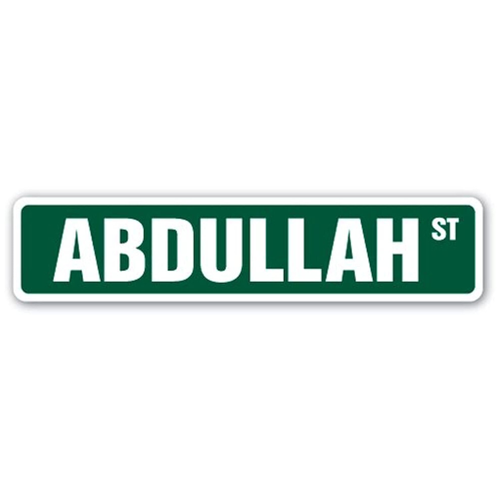 [SignJoker] Abdullah Street Sign Nom Enfants Chambre d'enfants Porte Chambre Filles Gar   ons Cadeau Plaque Murale D   coration