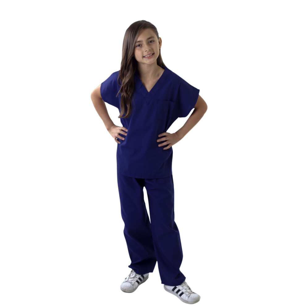 Ensemble de gommage pour enfants Natural Uniforms - Doux au toucher - Ensemble de costume de jeu de r   le (bleu marine v   ritable 8/10)
