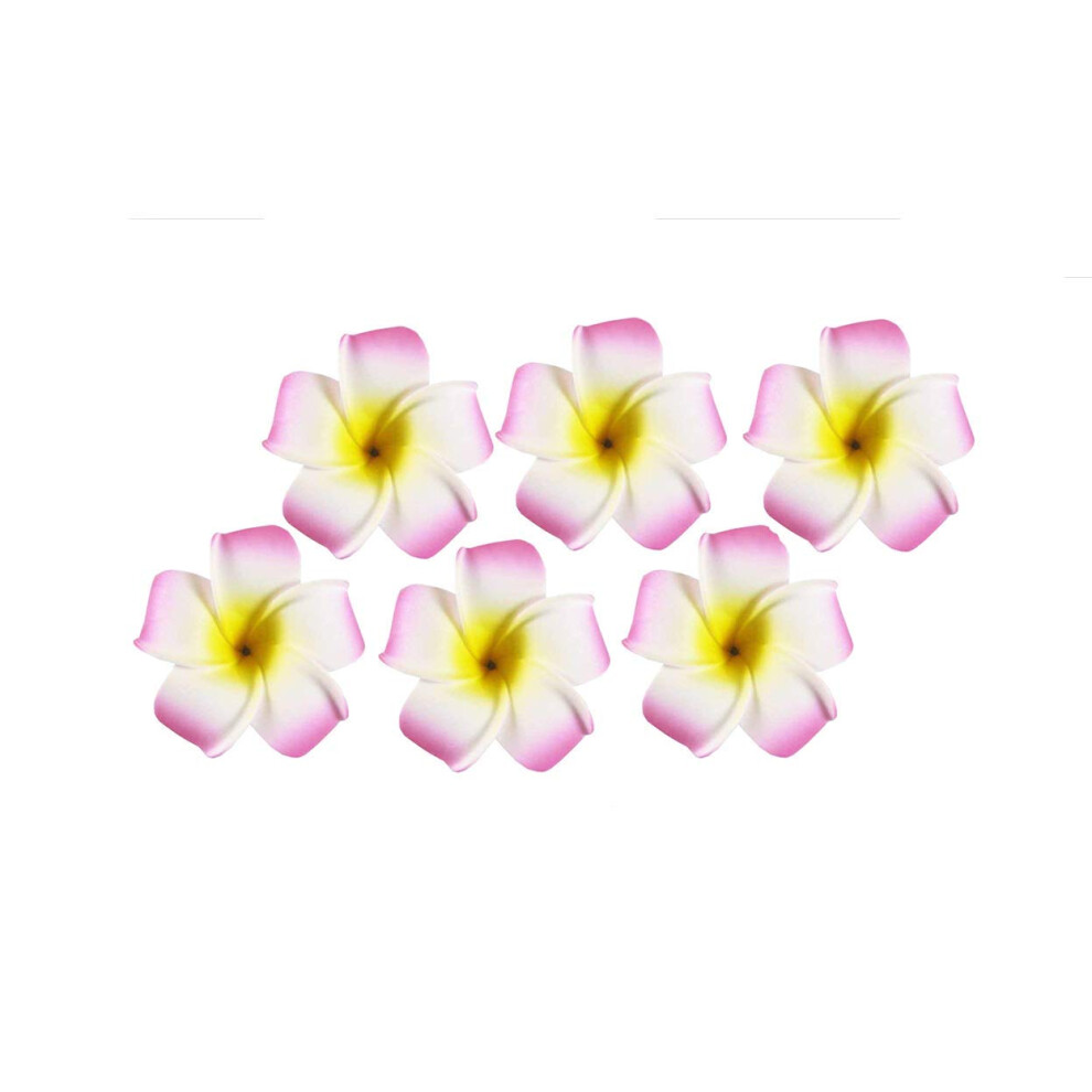 Lot De 12 Barrettes Cheveux En Mousse Hawa Enne Rose De 6 Cm, Pour D Coration De Mariage, De Plage, De F Te, De Coiffure Pour Femmes-image