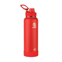 Takeya Actives 40oz Insulated Stainless Steel Water Bottle with Spout Lid - Watermelon, Leak-Proof Straw Lid, One-Handed Drinking PP0012C
