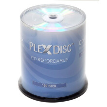 PlexDisc CD-R 700MB 52X Shiny Silver Top Disco registrabile - 100pz Spindle 631-105-BX