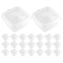 (As show, One size) 50pcs Sqaure Shape Seasoning Boxes with Lid Sauce Cup Take-out Sauce Containers