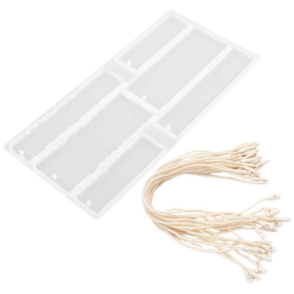 Kricely (As Show, One Size) 1 Set Of Blank Bookmark Diy Mold Craft Bookmark Maker Silicone Bookmark Mould