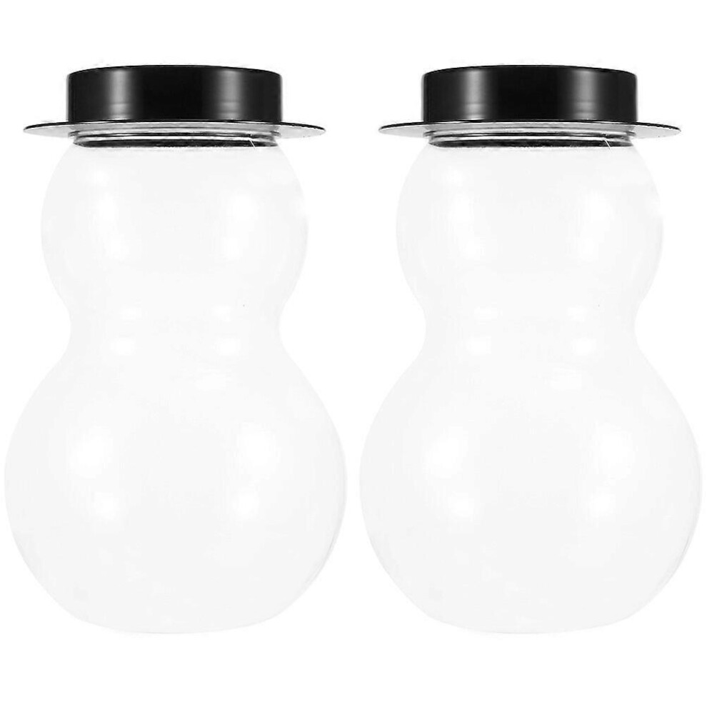 Kricely (As Show, One Size) 2Pcs Christmas Snowman Empty Bottles Reusable Beverage Holder Drinking Bottles