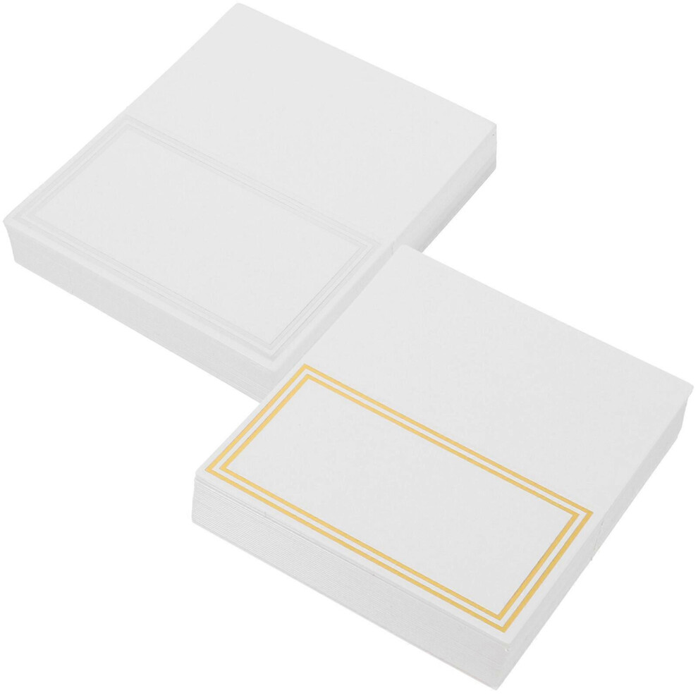 Kricely (As Show, One Size) 100Pcs Party Place Card Reserved Seat Card Paper Tent Card Wedding Party Blank Name Card
