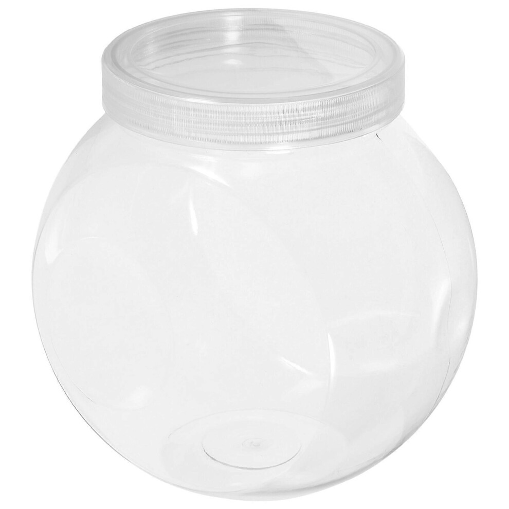 Kricely (As Show, One Size) 3Pcs Clear Candy Jars Round Cookie Jars Multi-Functional Snacks Sweet Storage Container