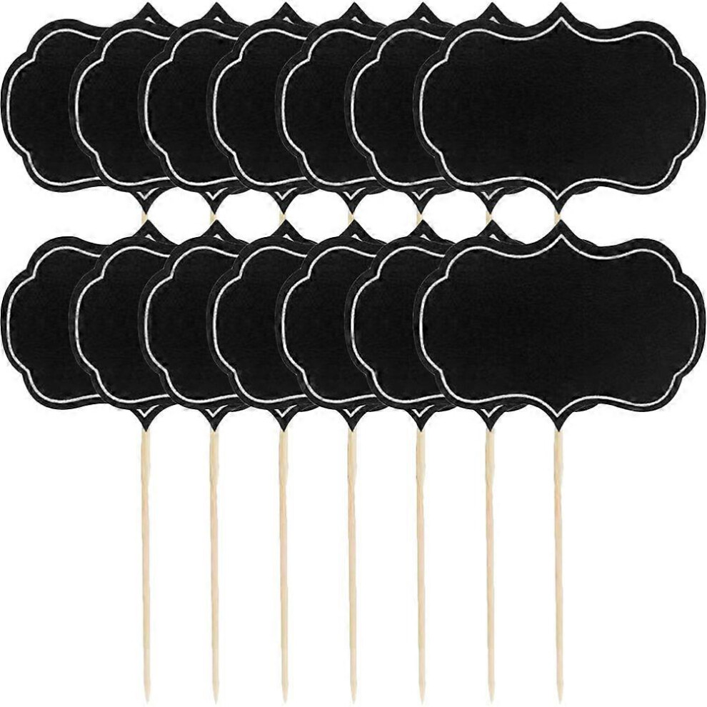 Kricely (As Show, One Size) 16Pcs Cheese Markers Wedding Buffet Food Labels Writable Cupcake Food Tags