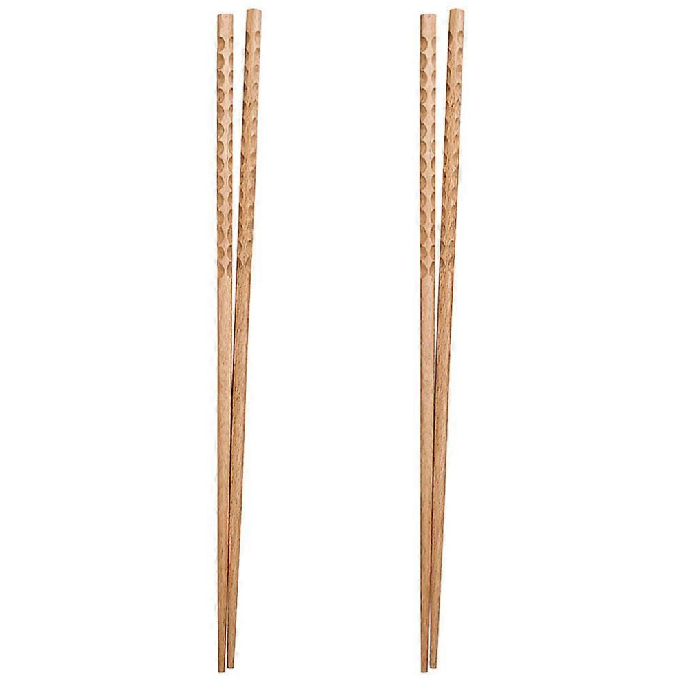 Kricely (As Show, One Size) 2 Pairs Of Long Chopstick Wooden Chopstick Hot Pot Chopstick Frying Chopstick