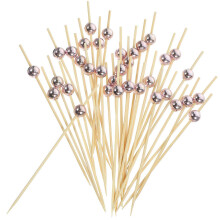 (As show, One size) 100Pcs Cocktail Picks Bamboo Cocktail Sticks Skewers Party Fancy Toothpicks for Appetizers