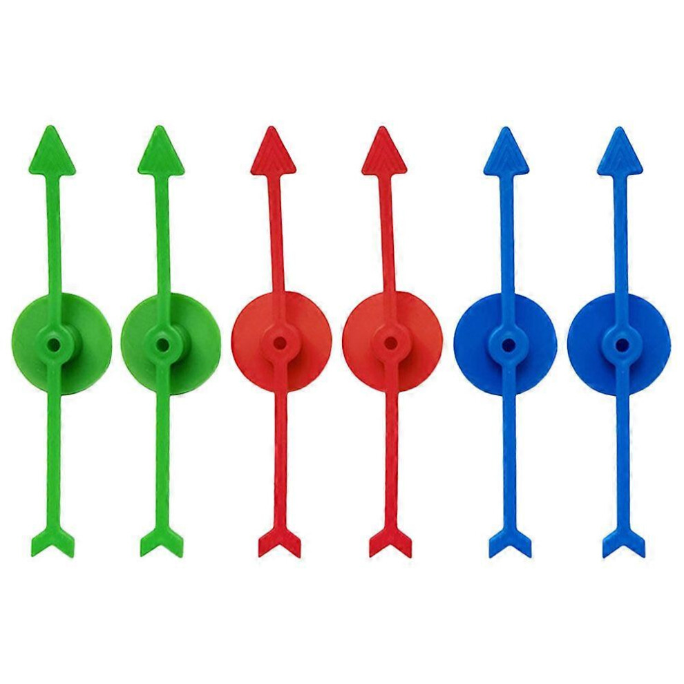Kricely (As Show, One Size) 6Pcs Diy Game Arrows Replacement Plastic Arrow Spinners Accessory Plastic Board Game Pointers