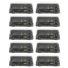 (As show, One size) 100PCS Disposable Sushi Packing Box Fruit Cake Carry Out Container Take Out Boxes