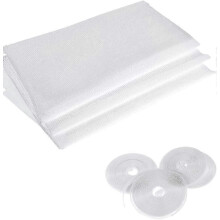 (As show, One size) LINJOU Pack Mosquito Net Mesh Screens with 4 Rolls Self Adhesive Window Tape 1.3 x 1.5m