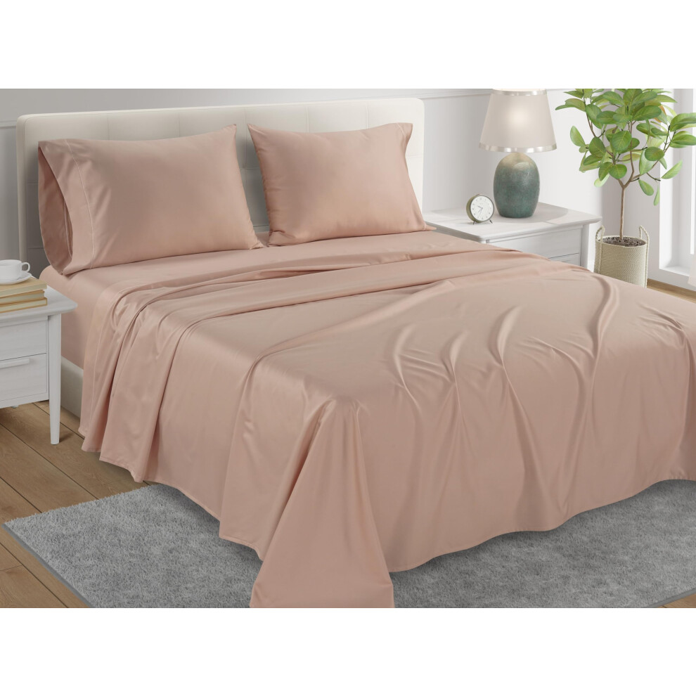 800 Thread Count Egyptian Cotton Sheets King Size 4PC Pink Bed Sheets