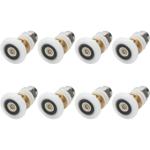 (As show, One size) LINJOU Shower Door Rollers 25mm, 8pcs