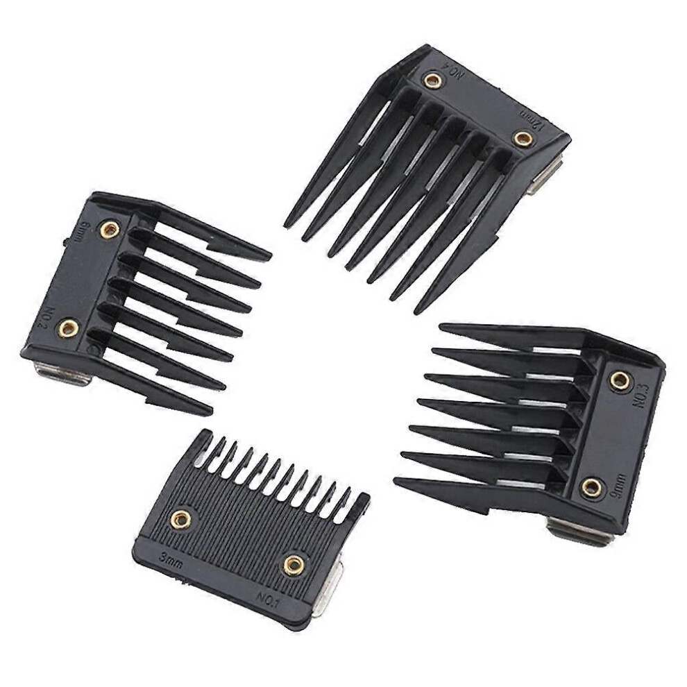 Kricely (As Show, One Size) 4Pcs Iron Hasp Limiting Comb Professional Hair Clipper Guide Combs Special Electric Shears Calipers Portable Positioning Comb Hair